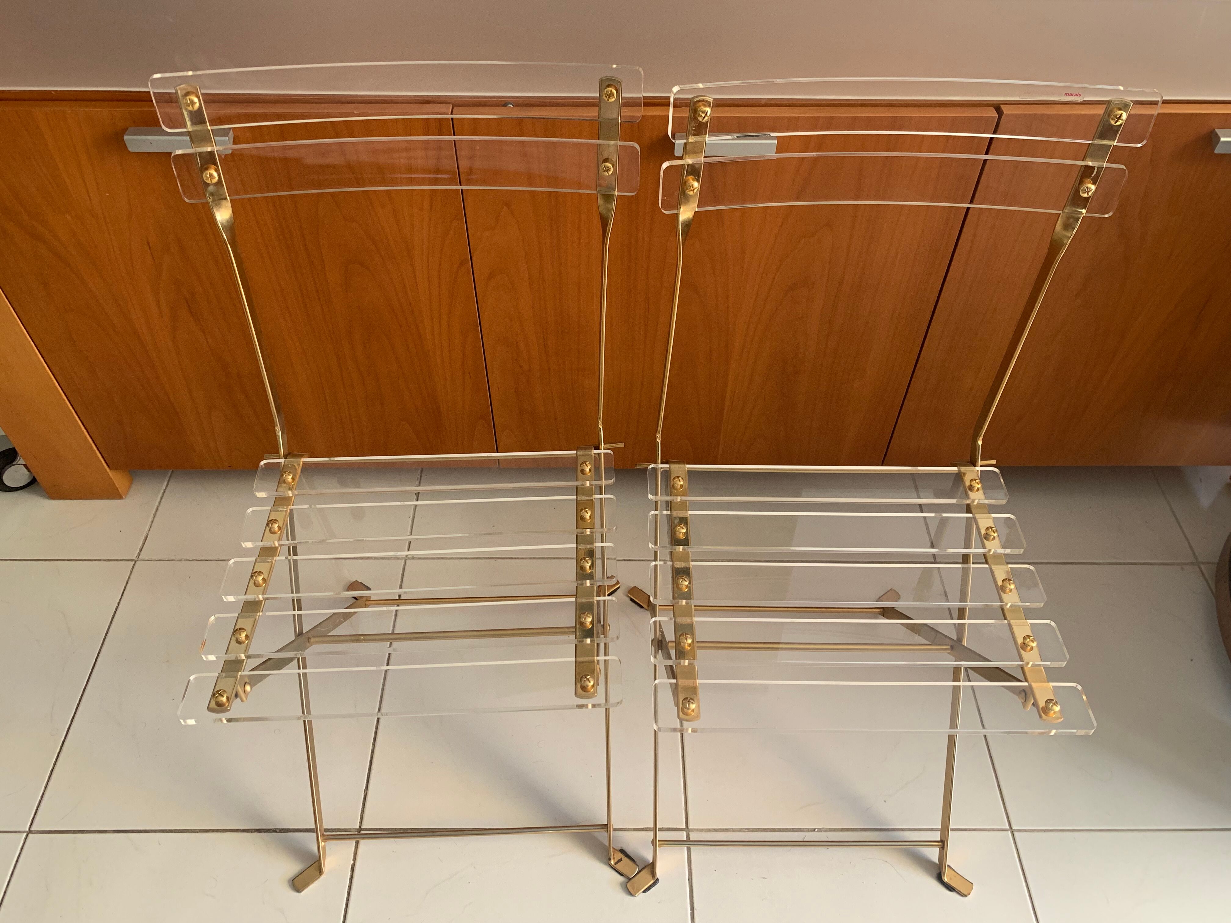 Plexiglass folding chairs