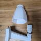 Antique wall light in porcelain with a new socket.