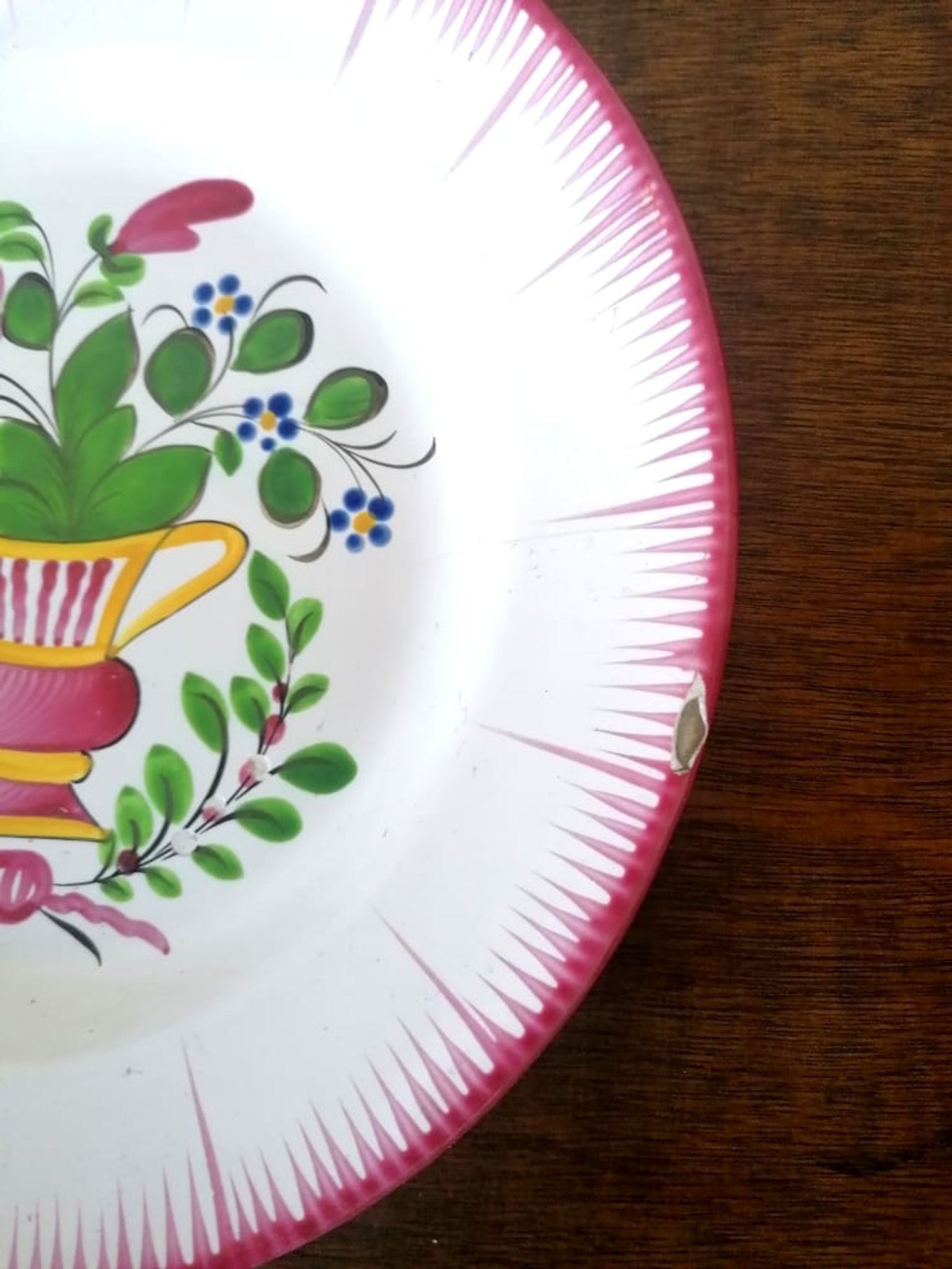 Paire d'assiettes faïence Les Islettes XIXème siècle