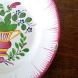 Pair of earthenware plates Les Islettes XIXth century