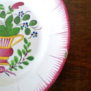 Paire d'assiettes faïence Les Islettes XIXème siècle