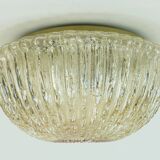 limburg CEILING LIGHT model A668 2982 amber glass structured glass 1970s