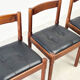 Set of six leather "Carimate" dining chairs by Vico Magistretti for Cassina