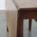 Table à manger à abattants en chêne antique de la fin du 19e siècle