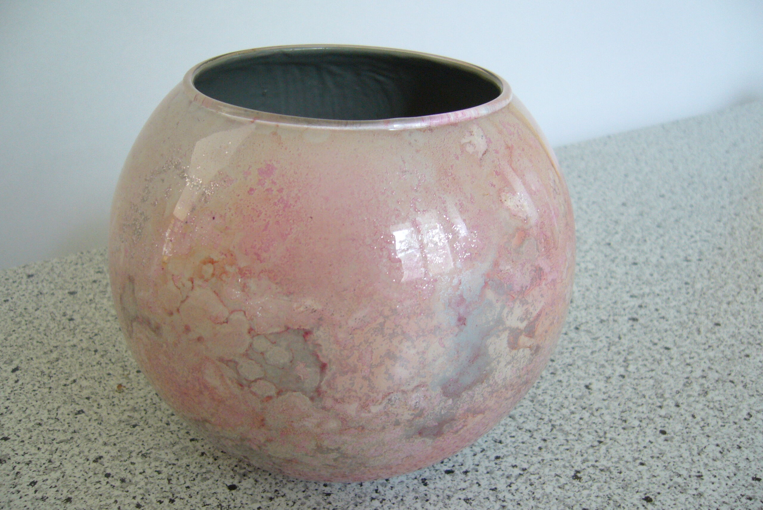 Jean-Noël Bouillet lacquered glass ball vase