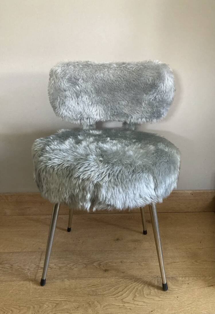 Chaise à poiles longs PELFRAM par PELTEX S.A PRODUCTION FRANCE années 1960/70