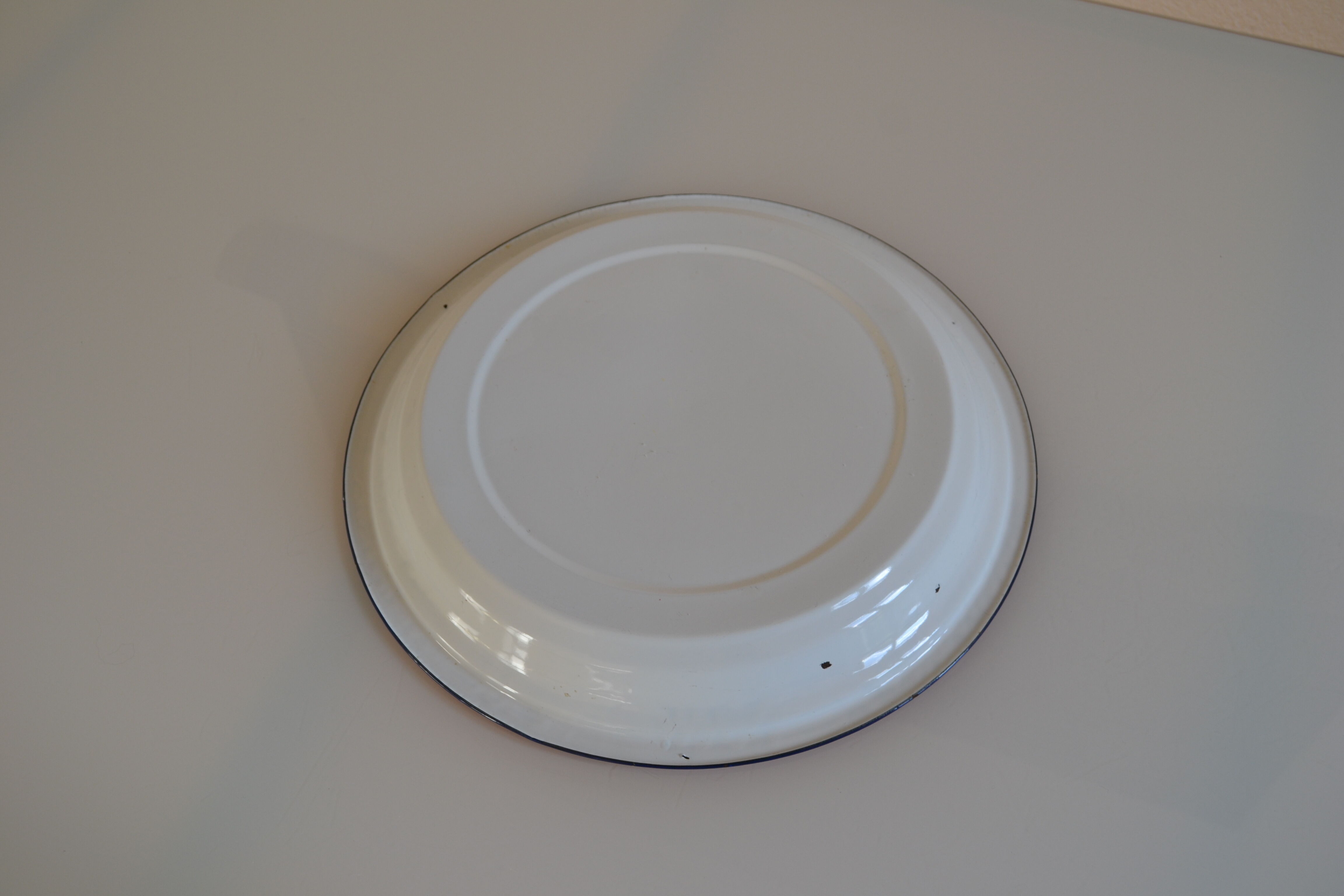 Vintage sheet metal enamelled floral tray