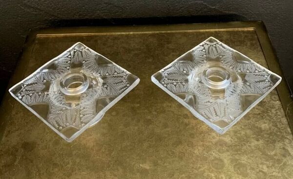 Paire de bougeoir, Lalique France