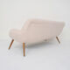 Canapé scandinave en laine bouclée, Danemark années 1960