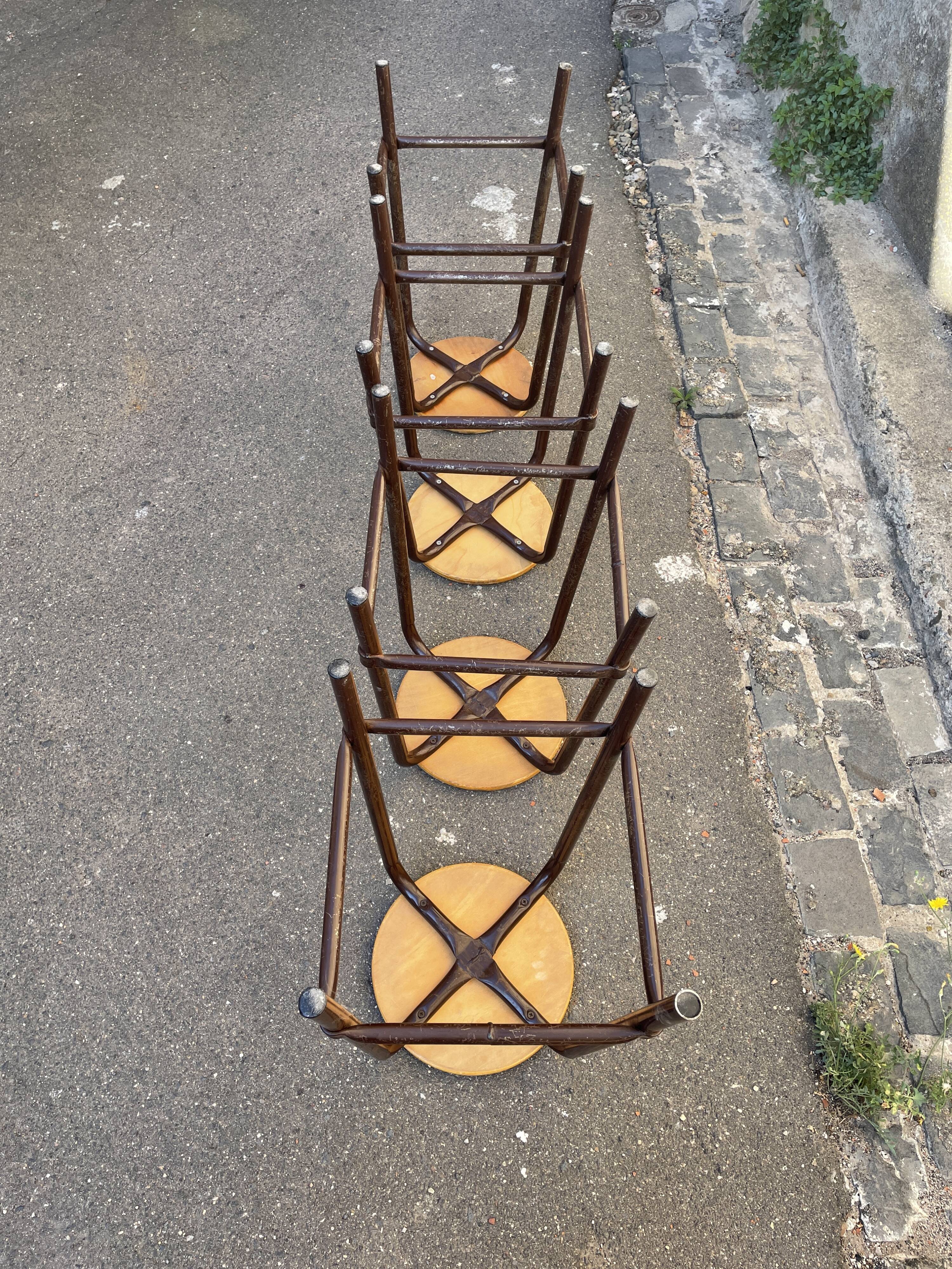 Set of 4 industrial stools