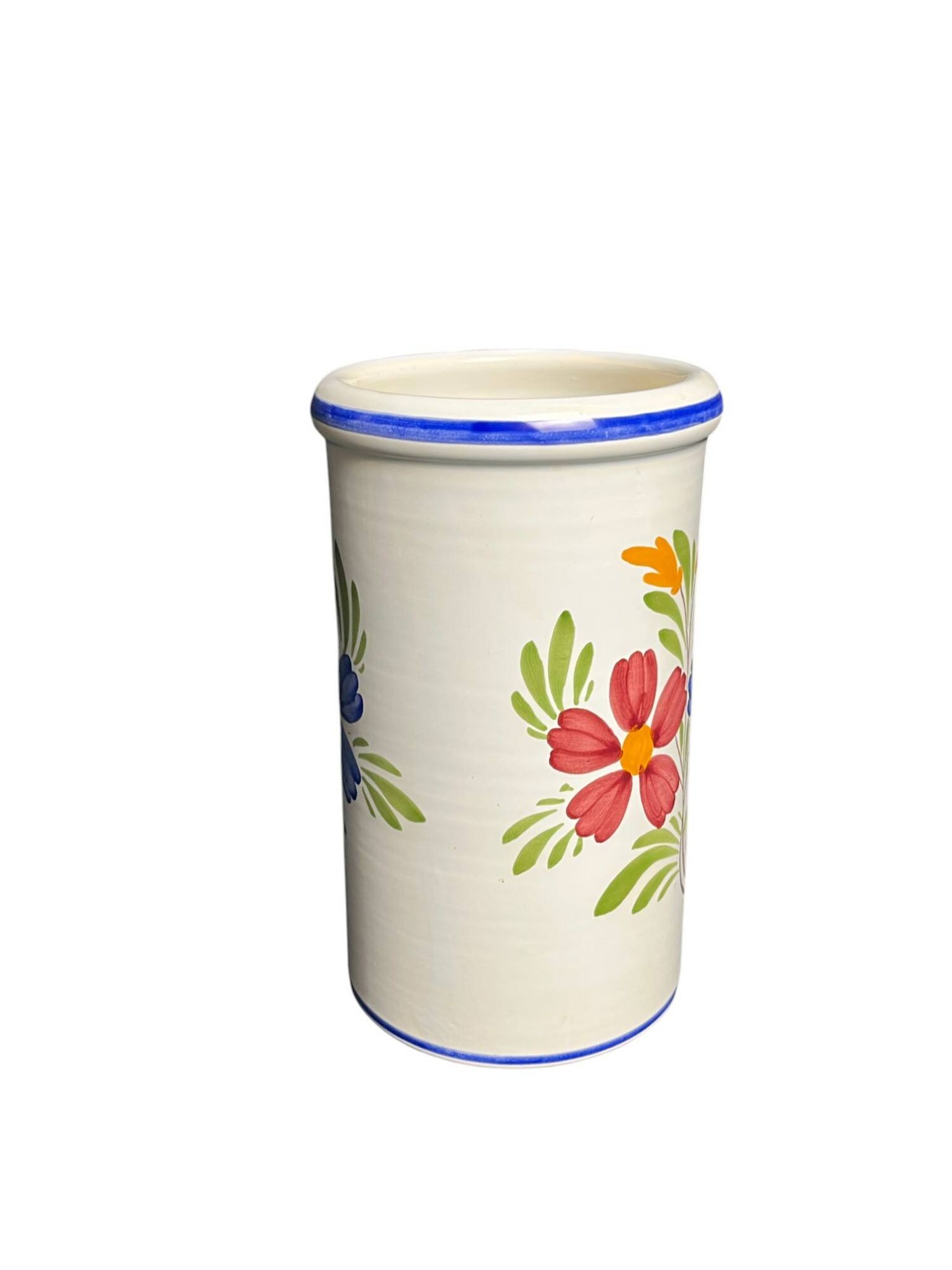 Malicorne, vase rafraichissoir faïence polychrome XXème
