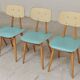 Lot de 4 chaises bois TON Bystrice ( Thonet ) bleu clair , lot 2
