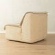 COR Space Age seating group, 1970s, set of 6 armchairs and footstool, cream white