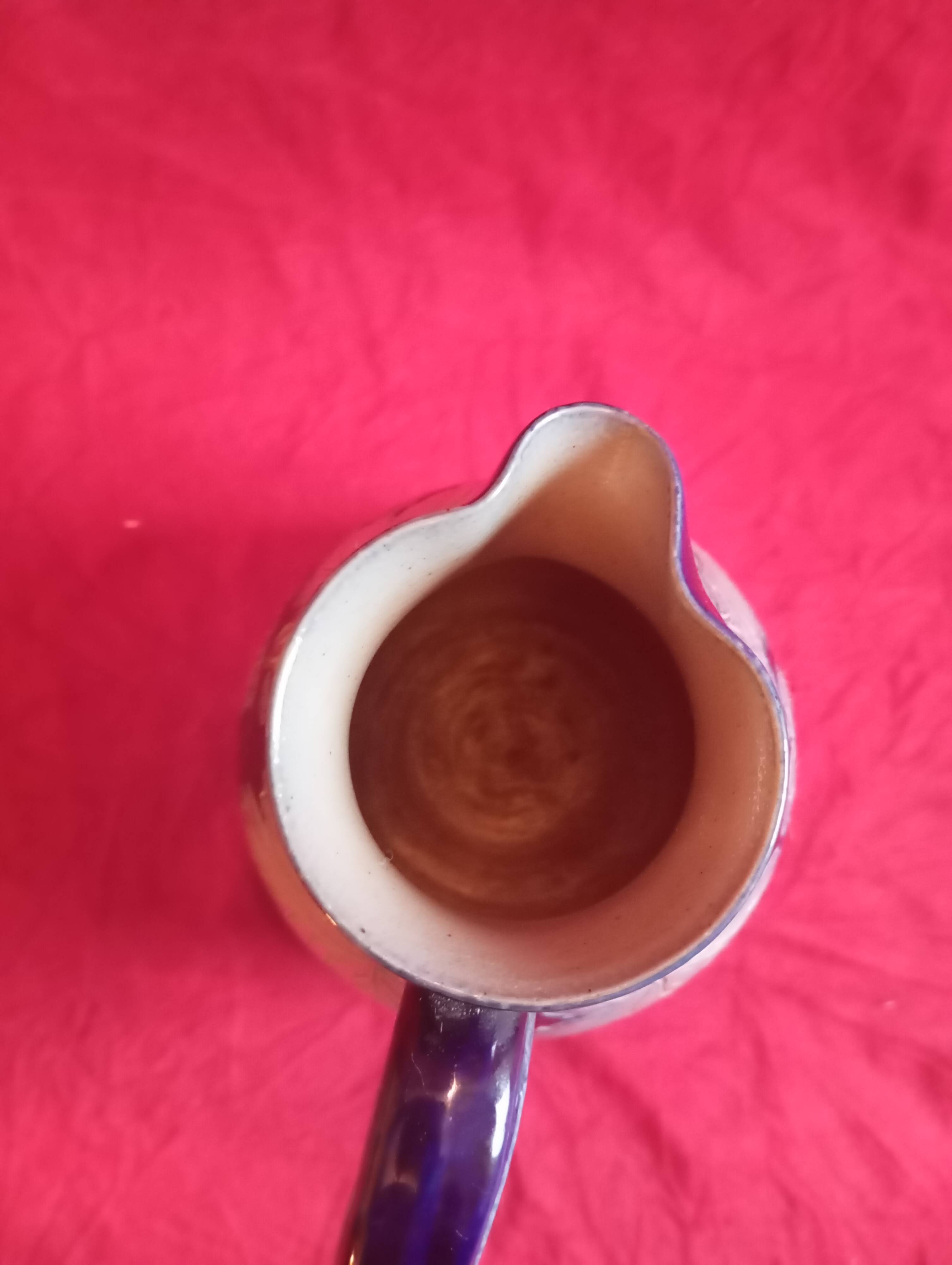 Blue stoneware pitcher from alsace signed "schmitter remmy betschorf"