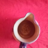 Blue stoneware pitcher from alsace signed "schmitter remmy betschorf"