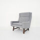 Set of two Dutch design lounge chairs with wenge feet