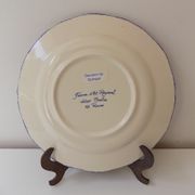 Plate of Breton earthenware of regional art KG France Quimper