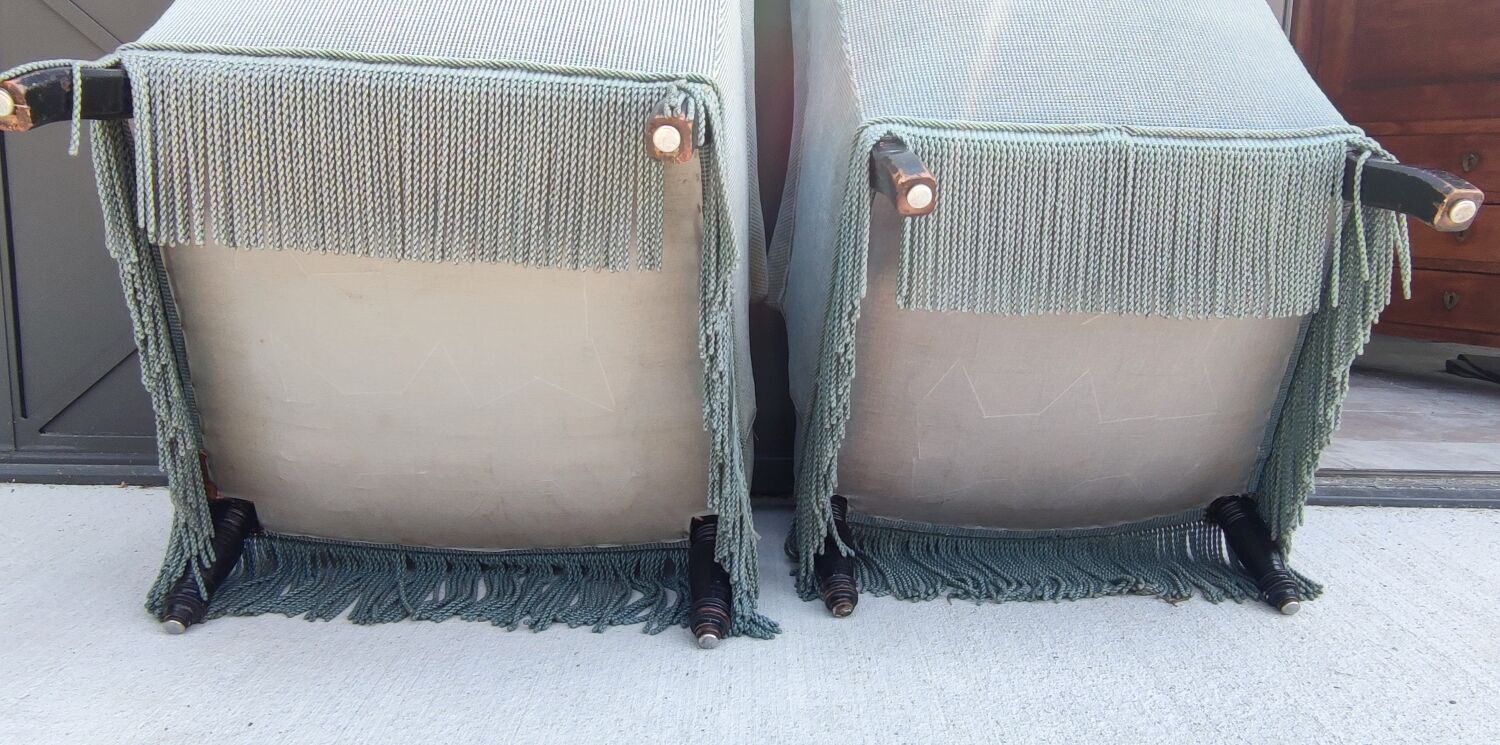 Pair of toad armchairs