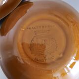 2 old orange-yellow ceramic bowls from the Salins earthenware factory