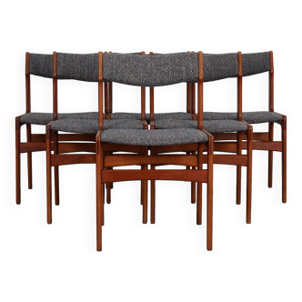 Ensemble de six chaises en teck, design danois, années 1960, production: Danemark