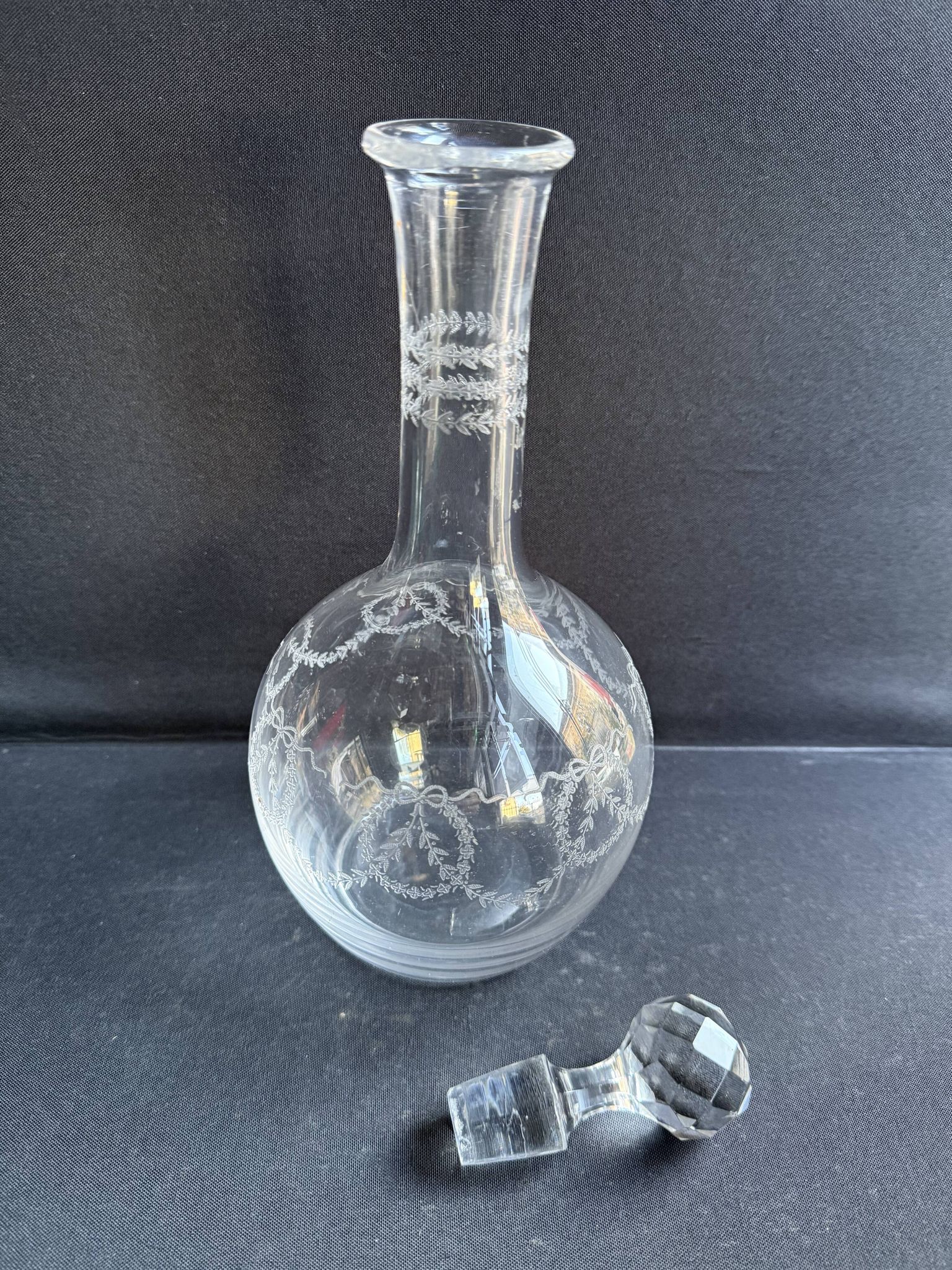 Engraved crystal carafe - Saint Louis Stella