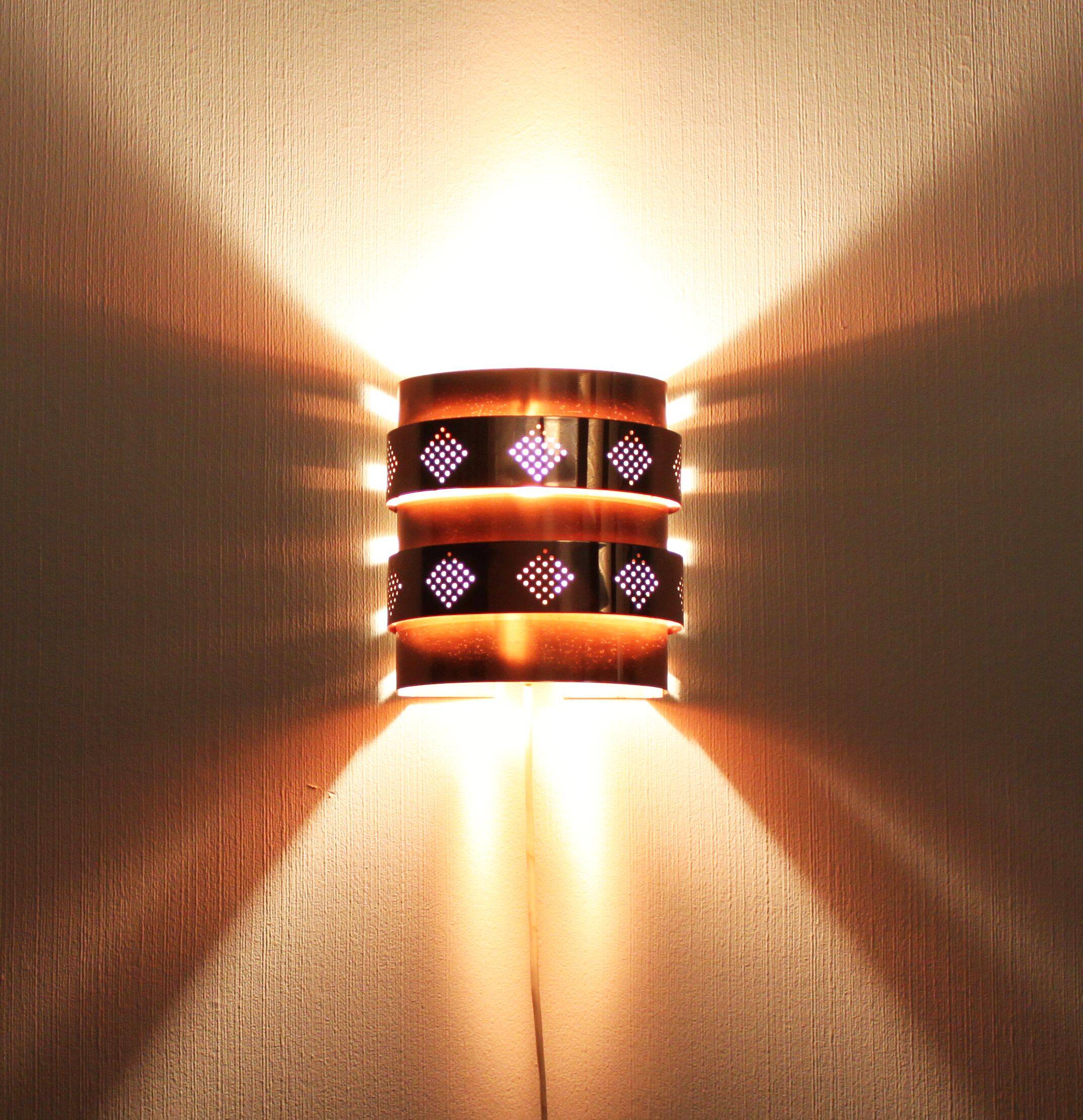 Wall lamp by Verner Shou for Coronell Elektro, Denmark, 70s.
