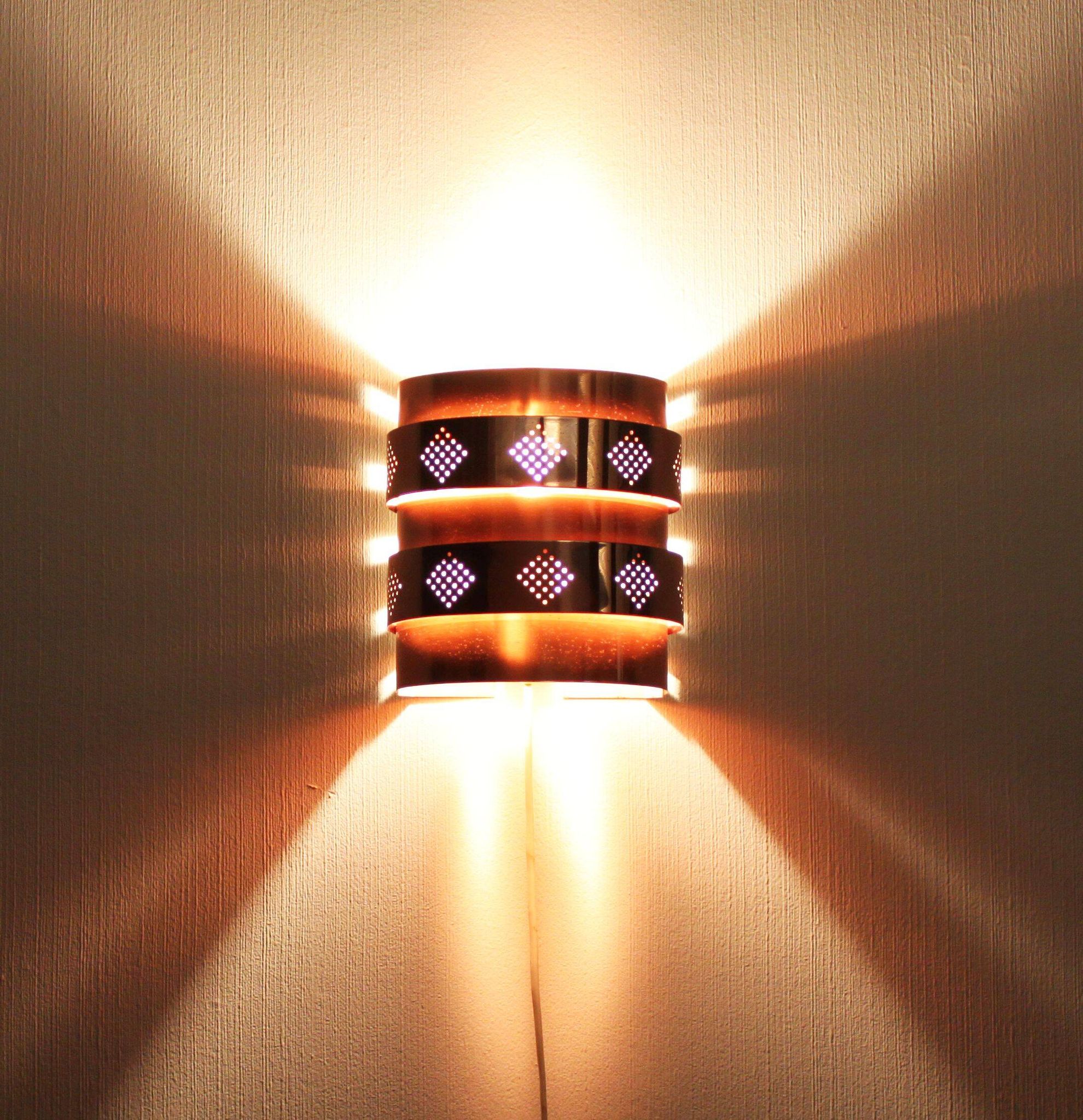 Wall lamp by Verner Shou for Coronell Elektro, Denmark, 70s.