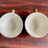 Set of 2 vintage cups and saucers with shell decoration