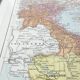 Old map Vietnam Laos Cambodia Asia 43x43cm from 1950