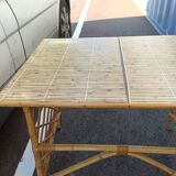 Bureau ancien en rotin vintage XXeme