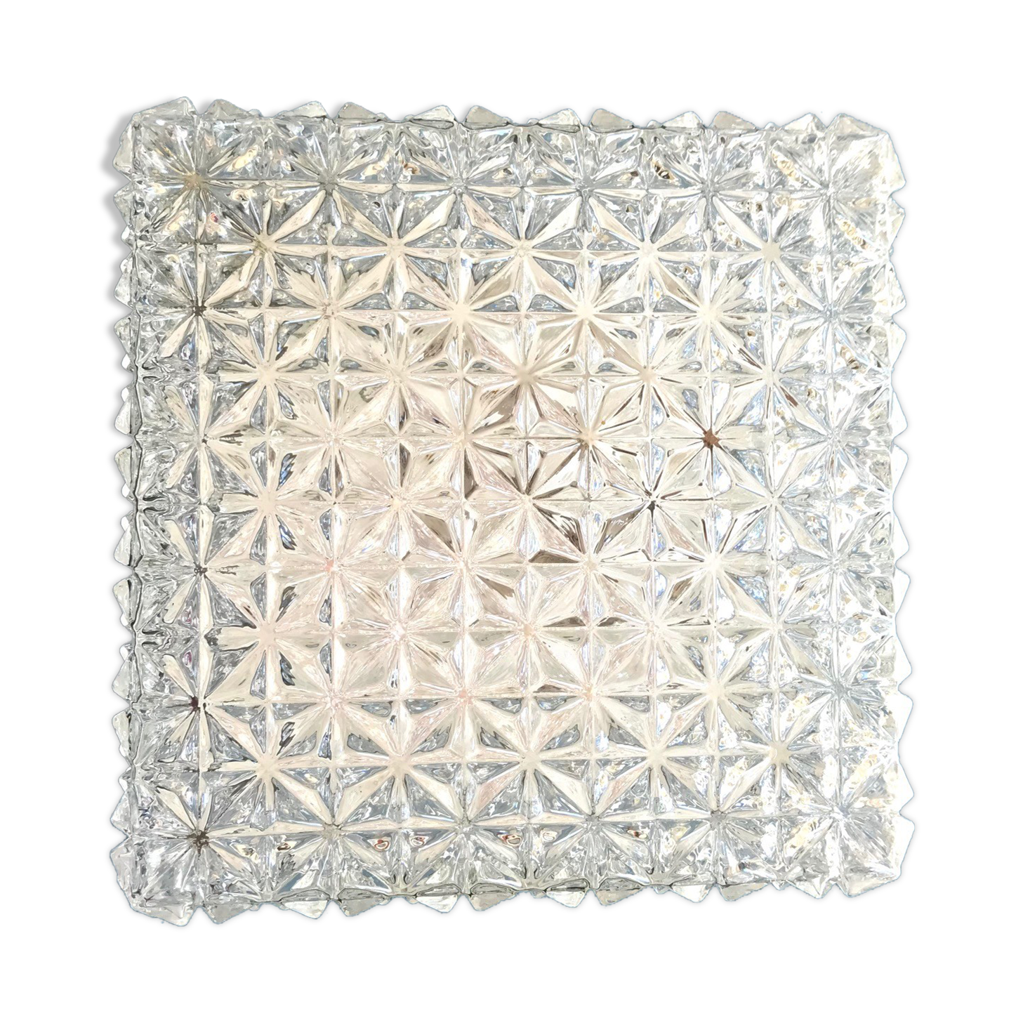 Chisled glass ceiling light