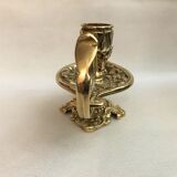 Golden brass candle holder Napoleon III style