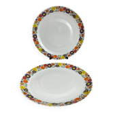 Deux grands plats ronds en porcelaine Bavaria