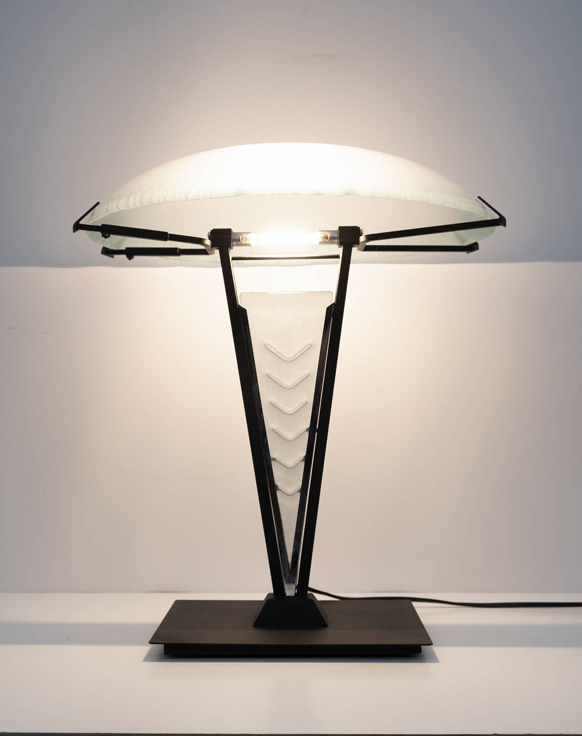 Post Modern Italian Murano Glass Mushroom Table Lamp, 1980s