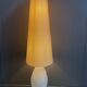 Glass floor lamp with large off-white lampshade, 1960s