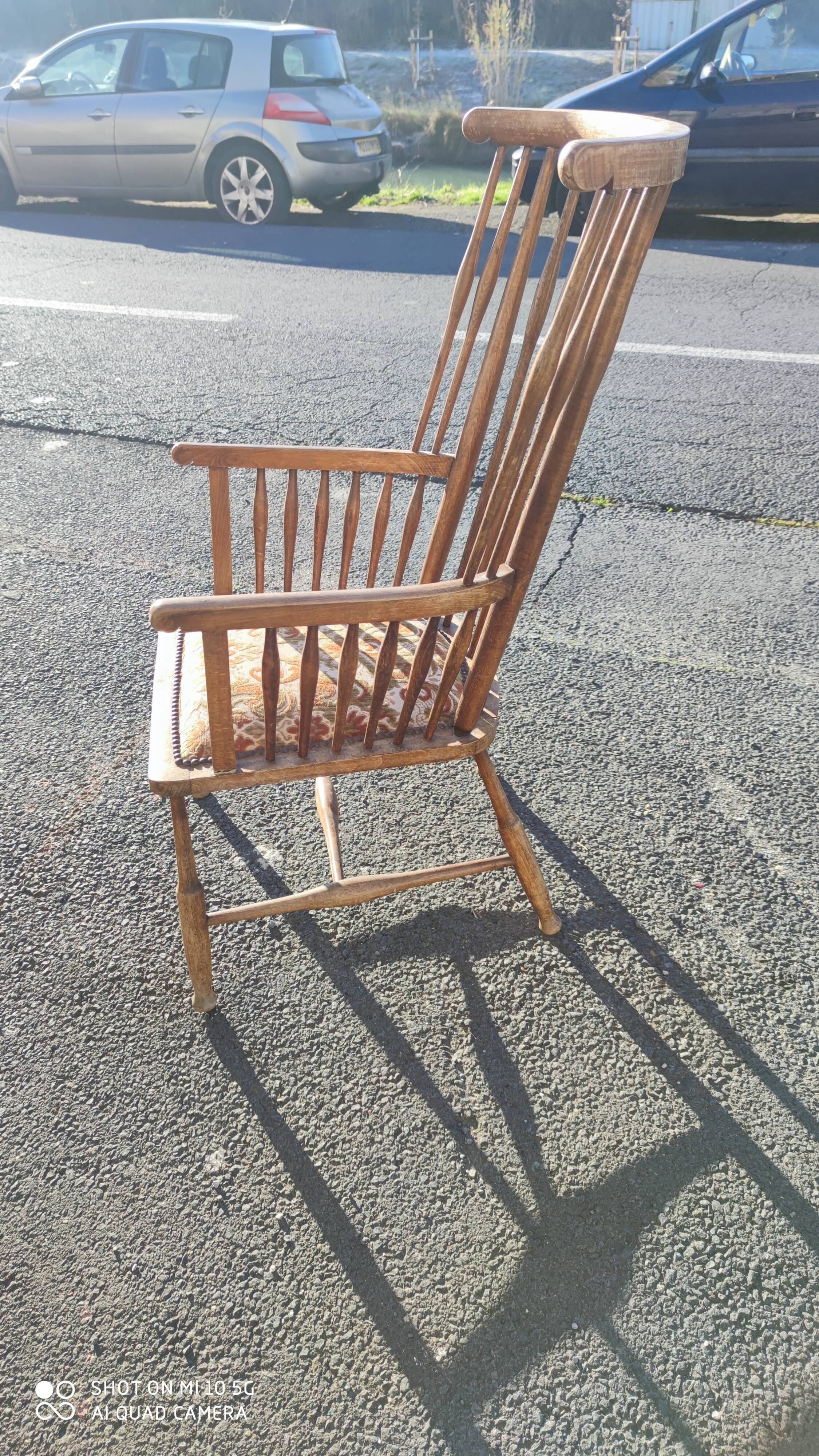 Fauteuil à haut dossier vers 1950/60
