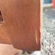 Antique solid wood side table with drawer