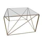 Mid century isocele side table designed by Max Sauze, French Architectural Coffee table