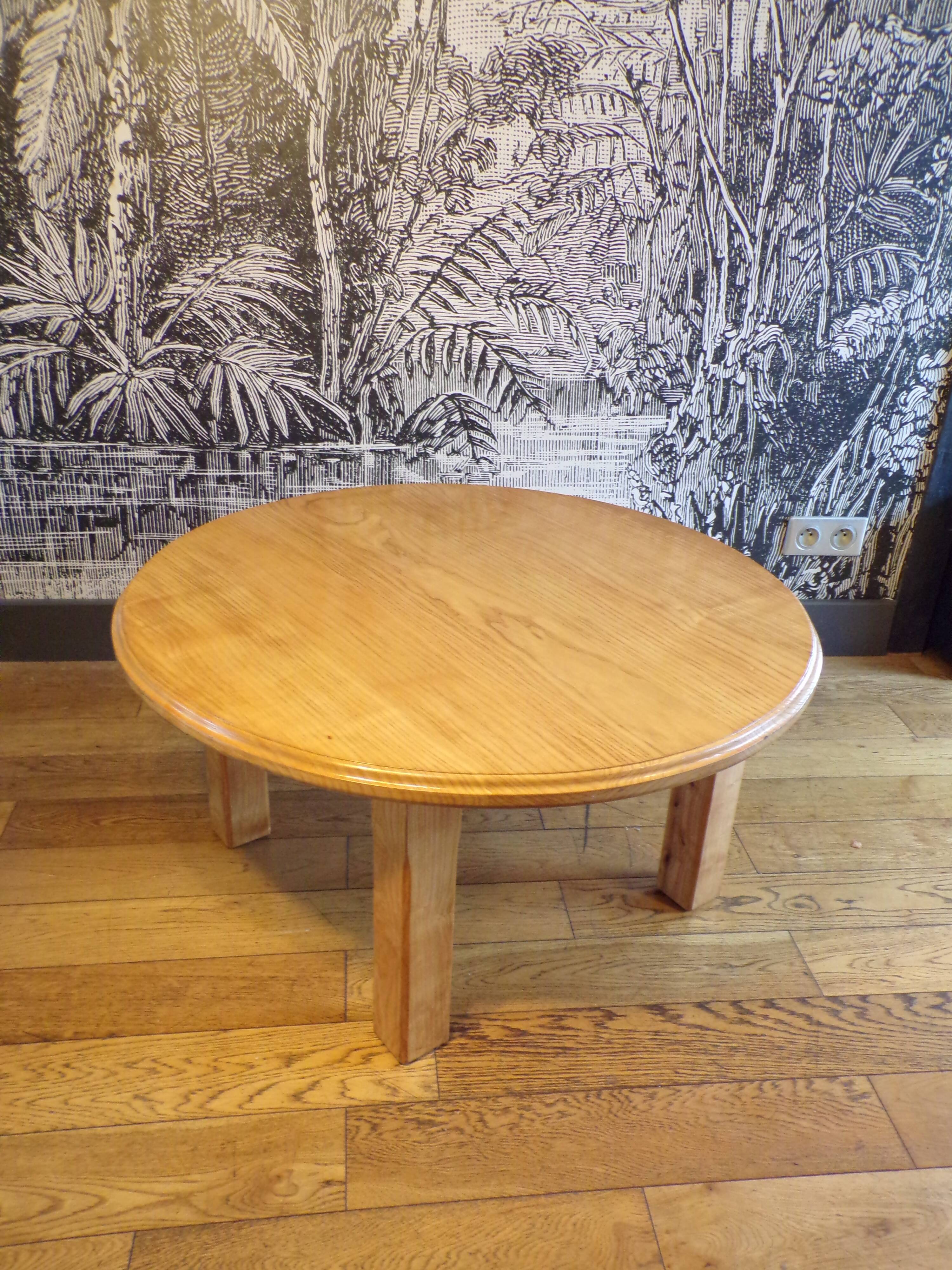 Elm coffee table 1980