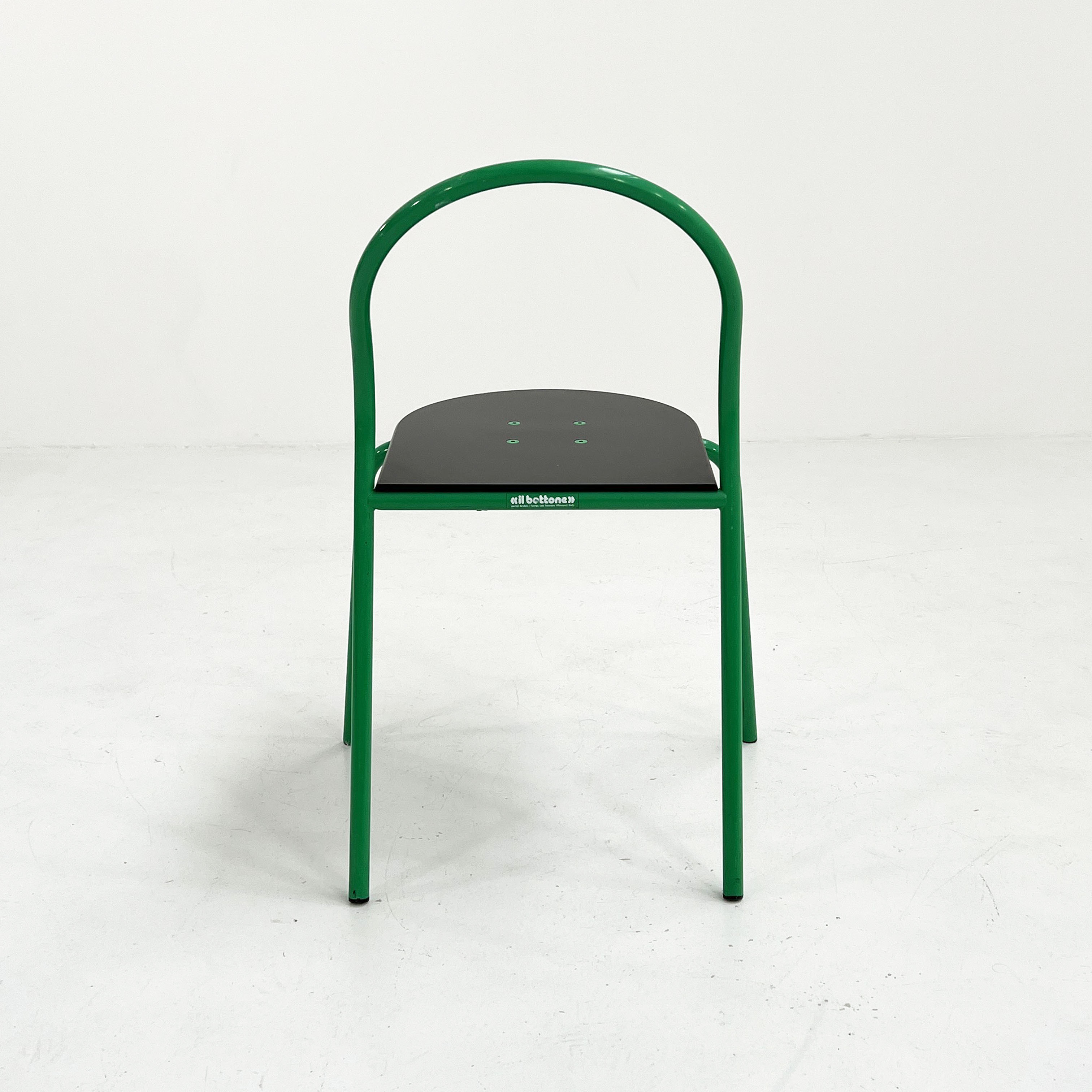 Green Chair Il Bottone by Paolo Parigi for Heron Parigi, 1980