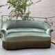 Water green velvet toad sofa