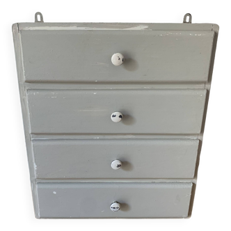 Small 4-drawer hanging cabinet