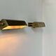 Pair of vintage modernist wall lights, adjustable in brass, France 1940