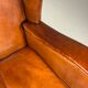 Set of 2 sheepskin club armchairs
