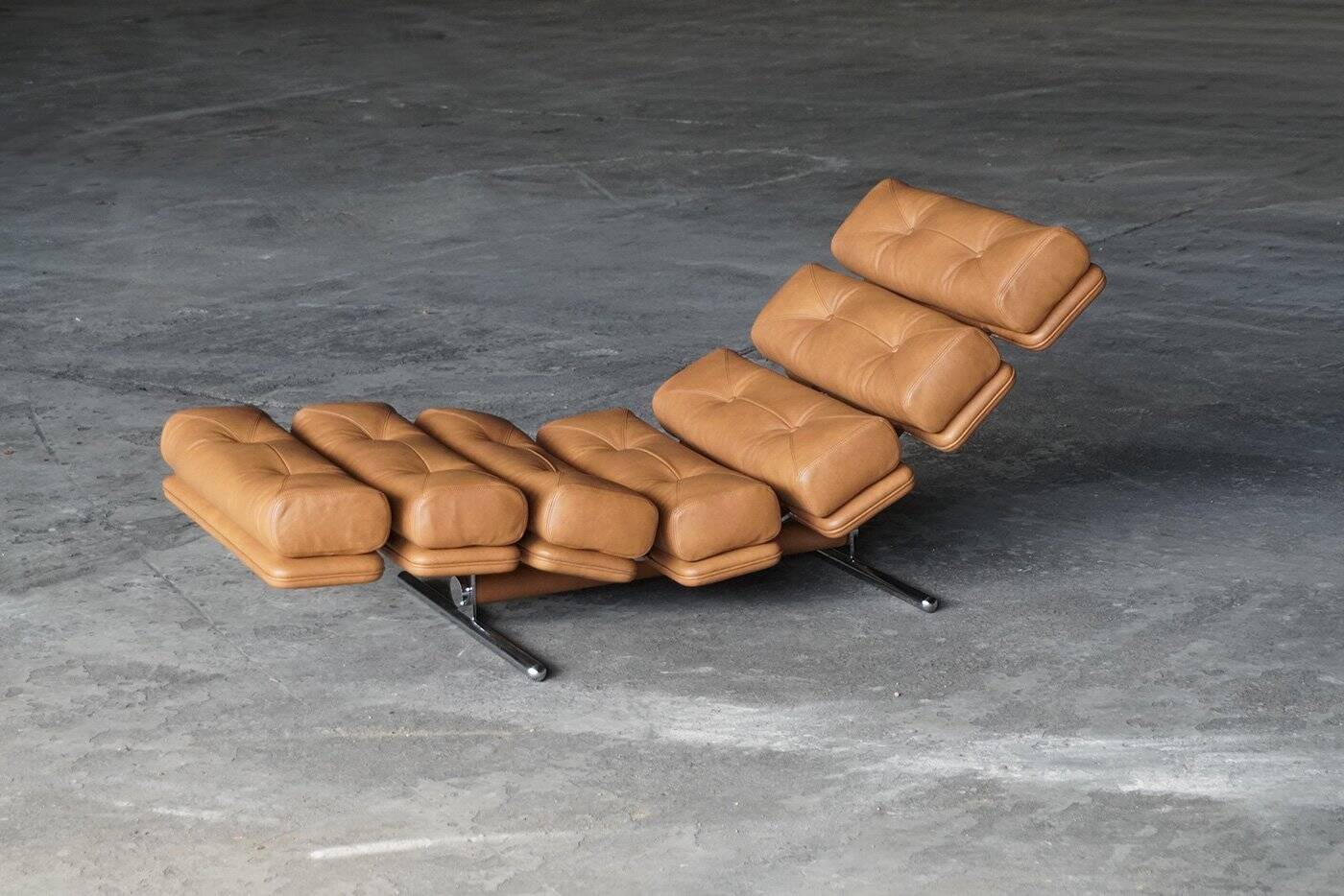 Lounge Chair in Cognac Leather by Ric Deforche for Gervan, Belgium, 1970s