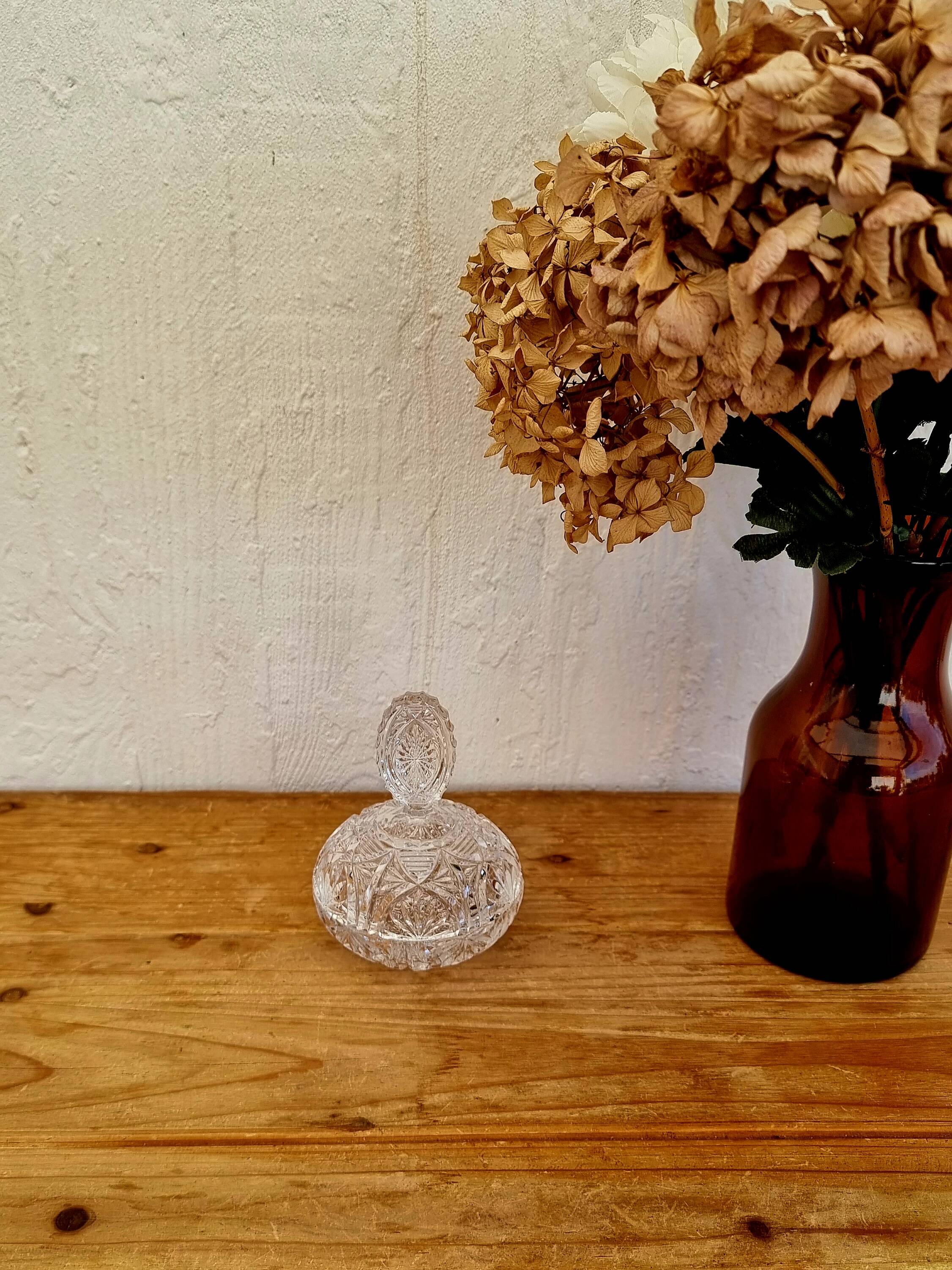 Antique cut glass candy dish