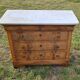 5-drawer chest of drawers with white marble top