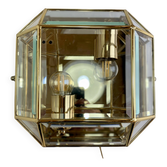 Italian Brass Wall Sconce, 1980s