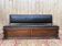 Bank safe – Napoleon III style – Carved solid walnut – Leather upholstery