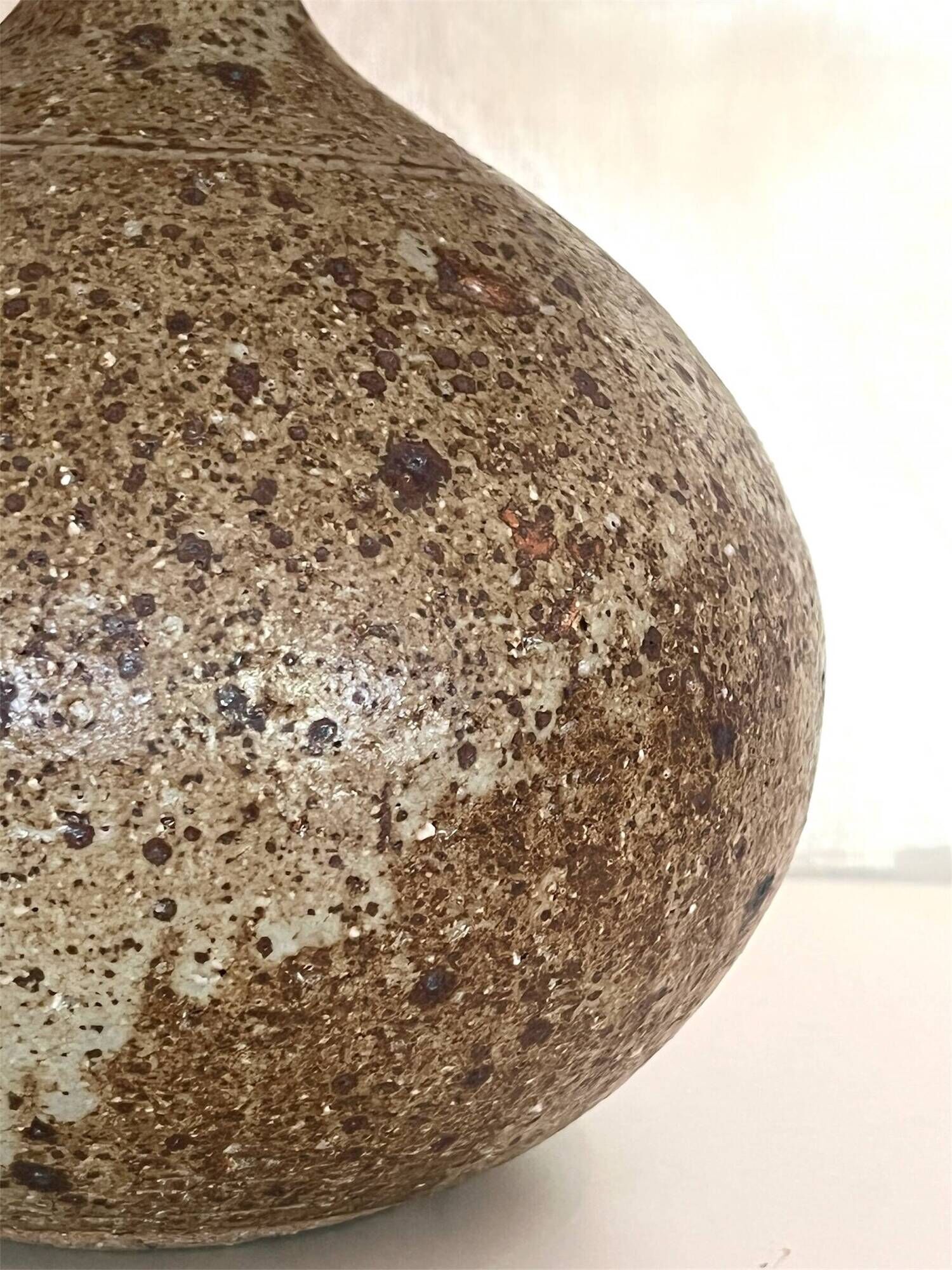 Large lamp in chamotte stoneware by Alain Blanchard, France 1970